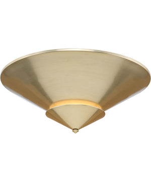 Pinellas 25 in. 4-Light Flush Mount Soft Gold