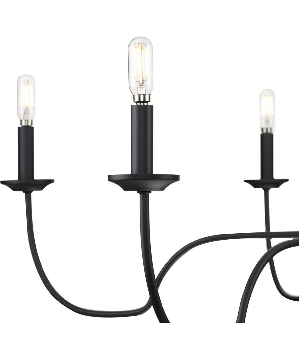 Canebrake 6-Light Chandelier Light Matte Black