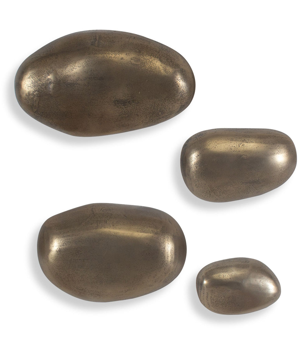 Set In Stone Brass Outdoor Wall Art Set of 4