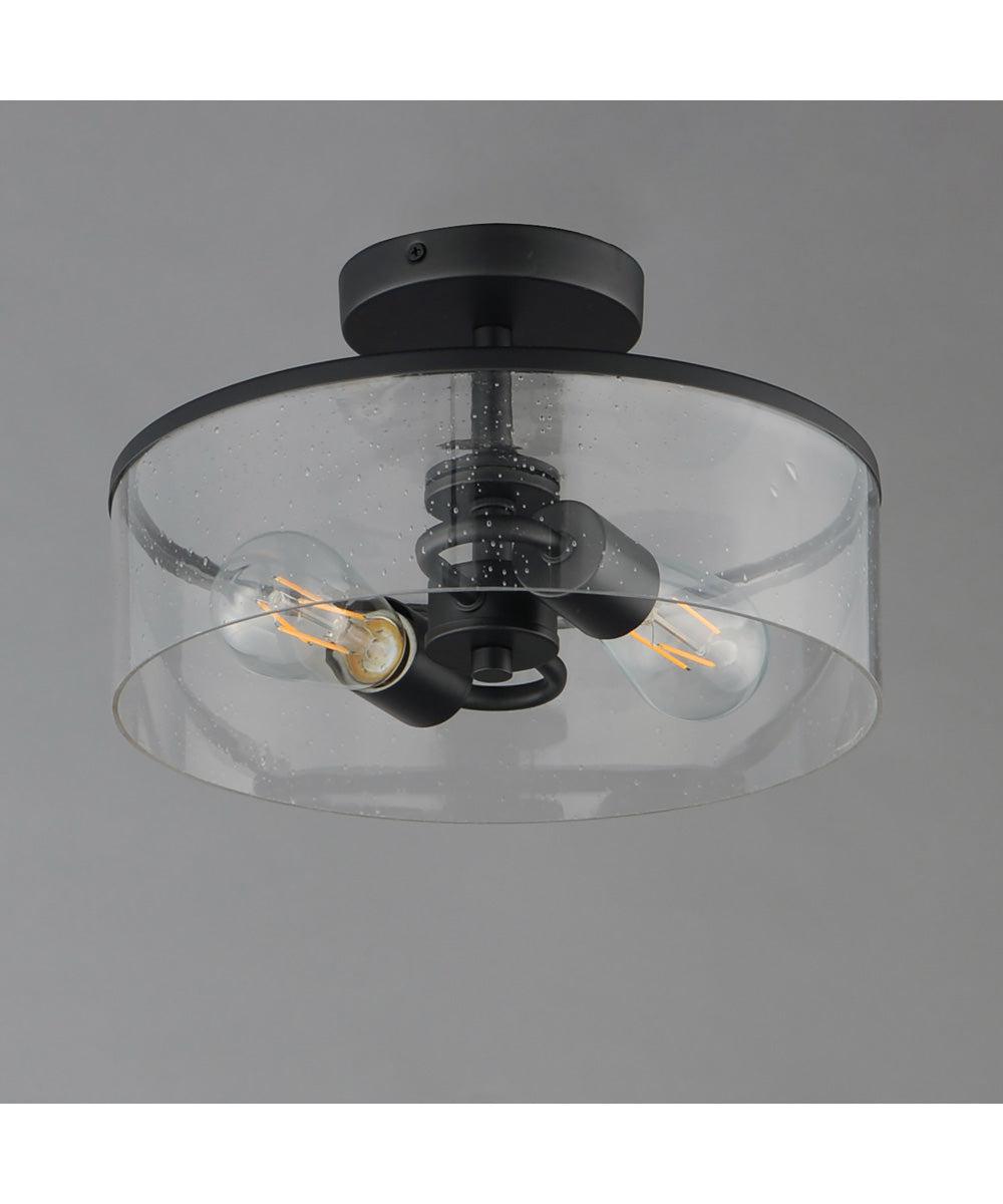 Livingston 2-Light Semi-Flush Mount Black