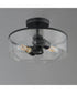 Livingston 2-Light Semi-Flush Mount Black