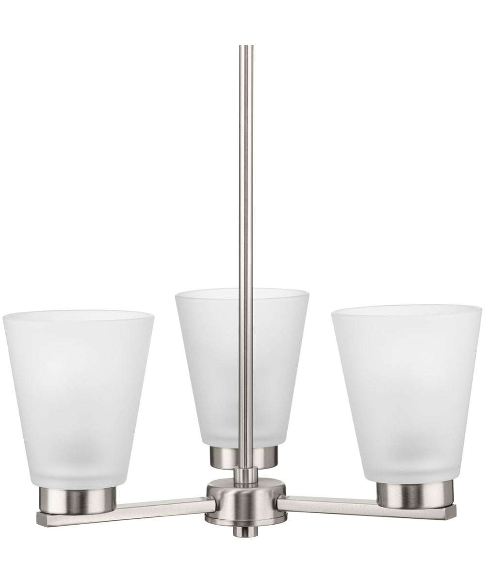Tanner 3-Light Chandelier Brushed Nickel