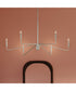 Pilar Extra Large 6-Light Chandelier Brushed Nickel
