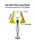 16"W x 11"H SLIP UNO FITTER White Floor Lampshade
