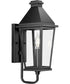 Richmond Hill 1-Light Clear Glass Modern Farmhouse Outdoor Small Wall Lantern Textured Black