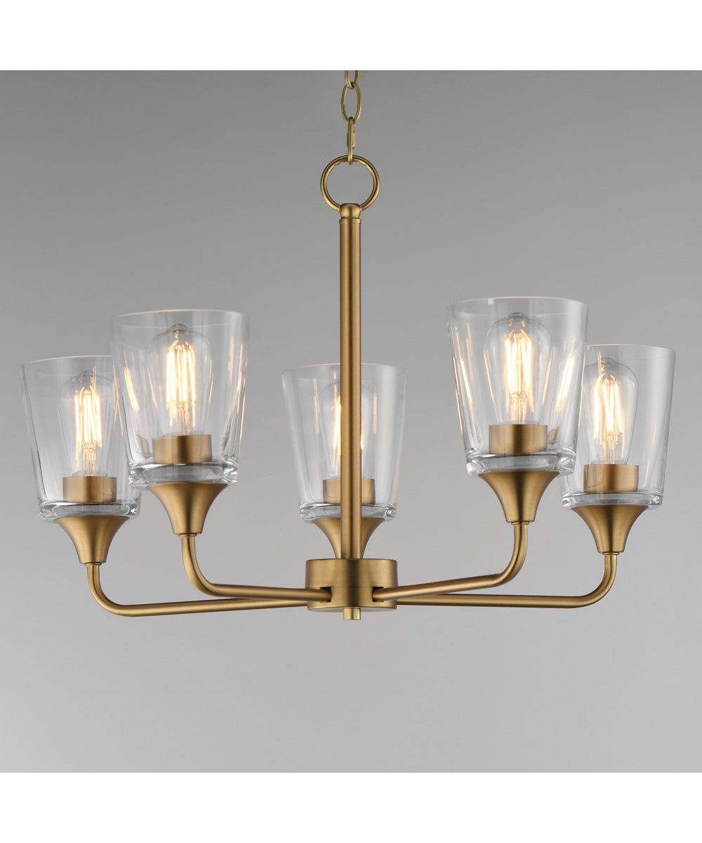 Hudson 5-Light Chandelier Natural Aged Brass