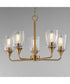 Hudson 5-Light Chandelier Natural Aged Brass