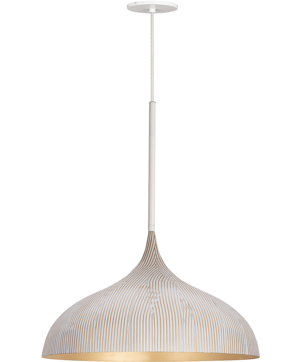 Fleur Large 1-Light Pendant White/Gold