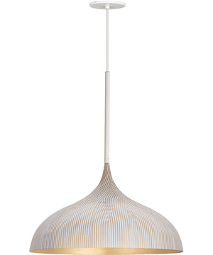 Fleur Large 1-Light Pendant White/Gold