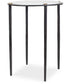 Wren Round White Marble Accent Table