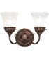 13" Wide Wreath & Garland 2 Light Wall Sconce