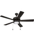 EOS Low Profile 1 bulb Frosted White 52" Ceiling Fan 1-Light Fan Flat Black