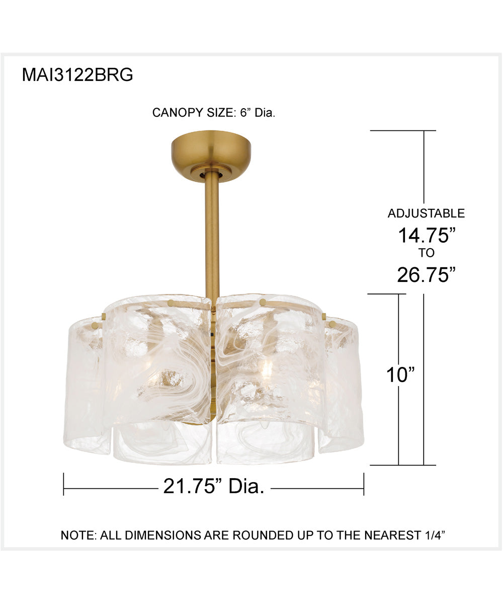 Maisie 6-light Fandelier Brushed Gold