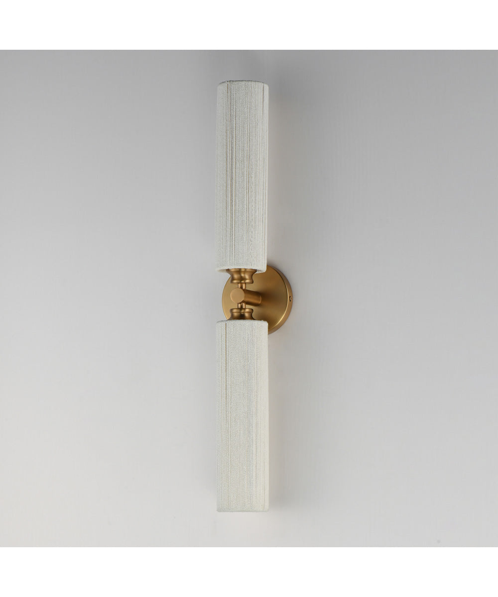 Aveline 2-Light Wall Sconce Natural Aged Brass