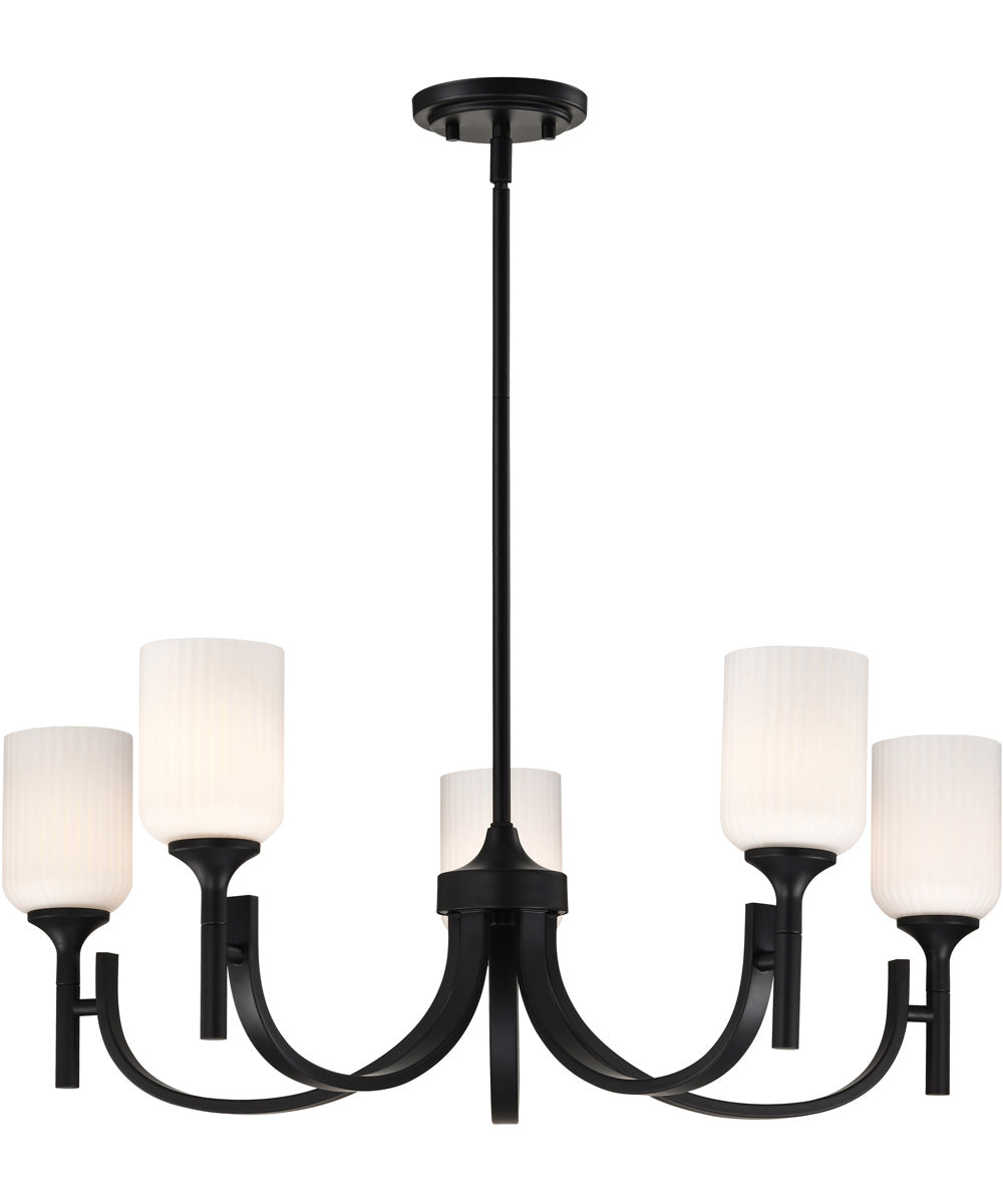 Solara 5-Light Chandelier Matte Black