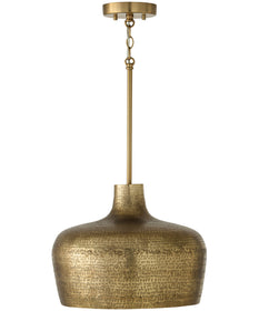 Myriah 1-Light Pendant Tibetan Hammered Brass