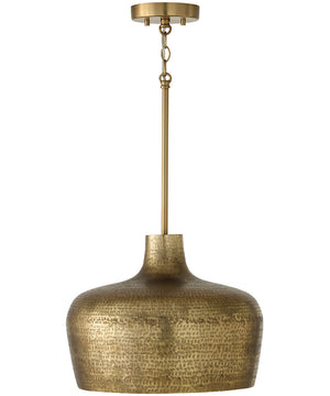 Myriah 1-Light Pendant Tibetan Hammered Brass