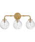 Helene 3-Light Medium Three Light Vanity in Lacquered Brass