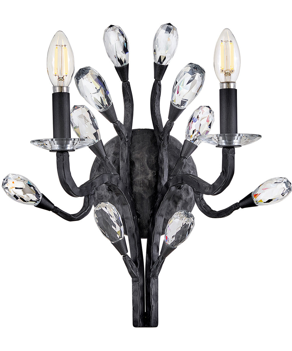 Eve 2-Light Medium Two Light Sconce in Brushed Graphite