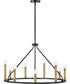 Lazlo 9-Light Medium Single Tier Chandelier in Black
