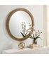 30x30" Wall Mirror Texturde Rattan-Effect
