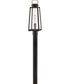Hugh 1-Light Large Post Mount Lantern in Black
