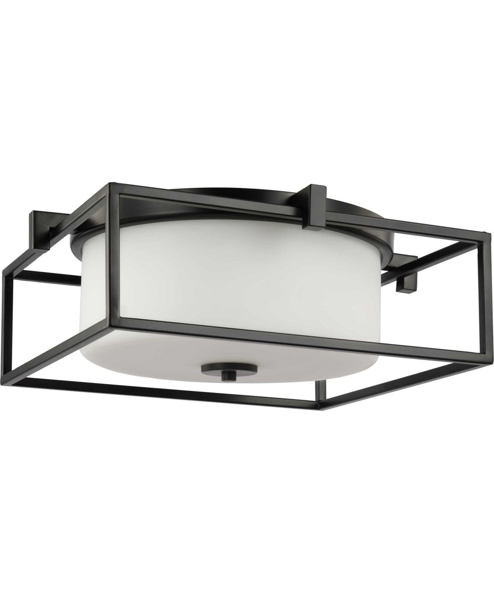 Chadwick 2-Light Black 15-3/8" Flush Mount Matte Black