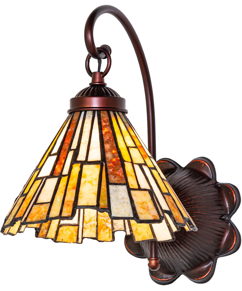 8" Wide DeLighta Jadestone Wall Sconce