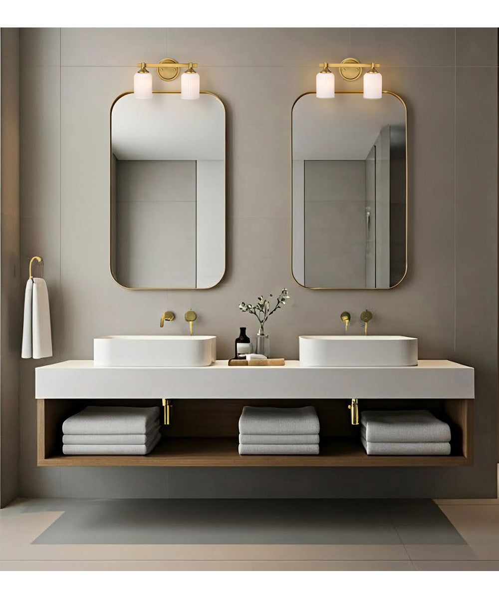 Solara 2-Light Vanity & Wall Natural Brass