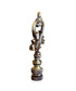 Neo-Classical Church Key Lamp Finial Antique Brass, 3.1"h