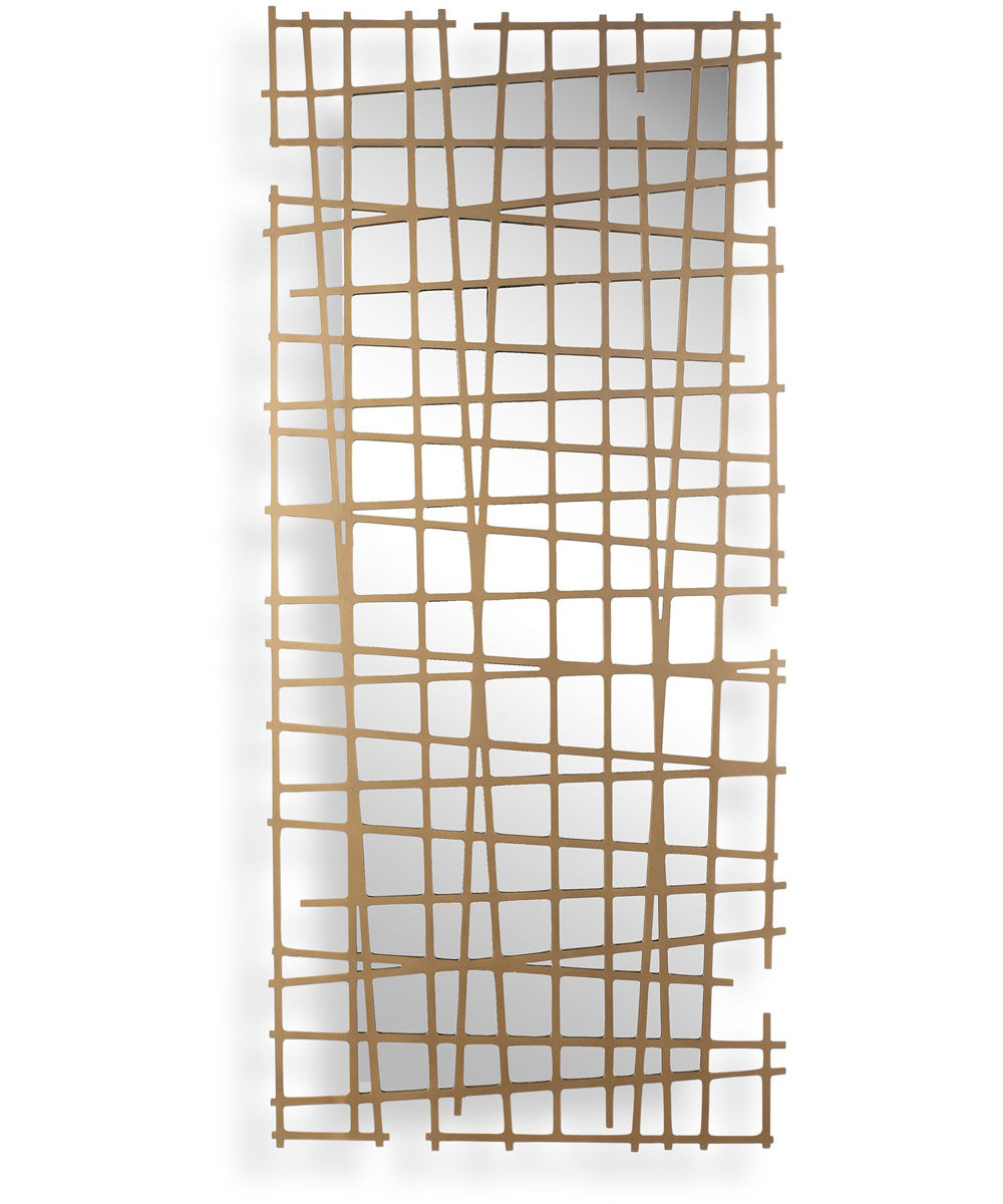 Golden Intersection Mirrored Wall Decor