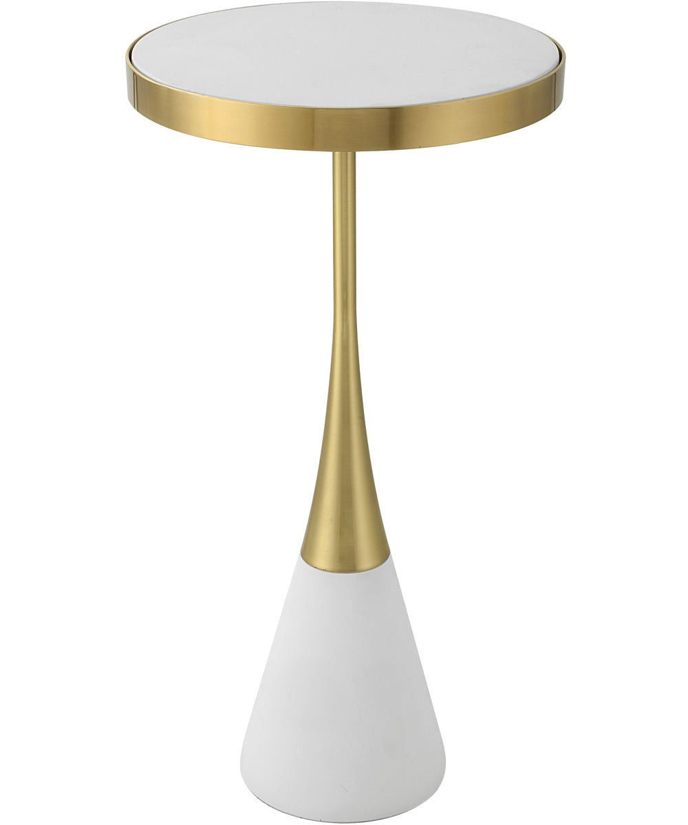 Apex White Concrete Accent Table