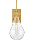 Eloise 1-Light Large Single Light Sconce in Lacquered Brass