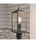 Cantley Outdoor Post Mount Lantern Light with Clear Glass Panels Matte Black