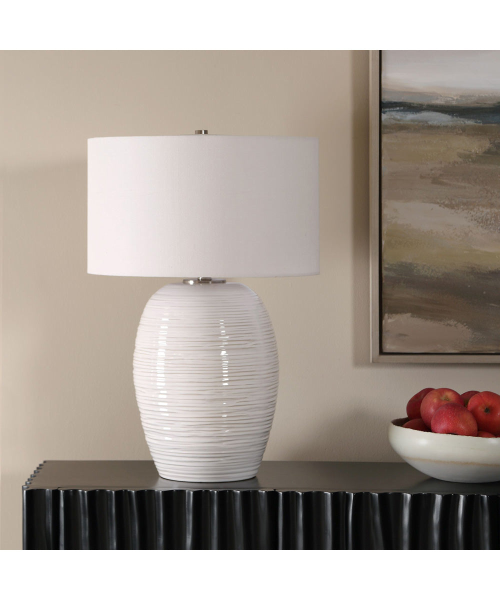 Alkman White Glaze Table Lamp