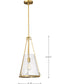 Valentine 1-Light Pendant Vintage Brass