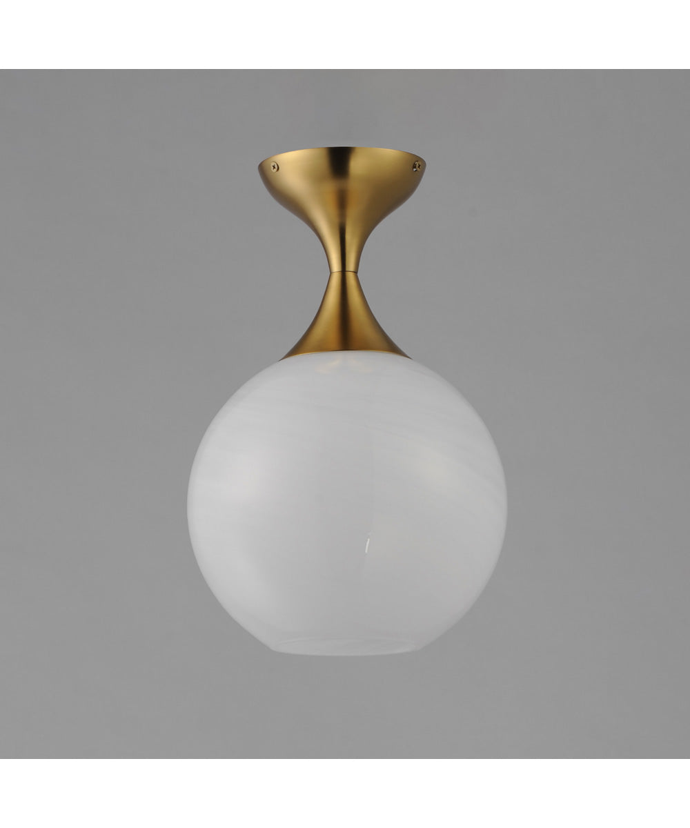 Neve Flush Mount Natural Aged Brass