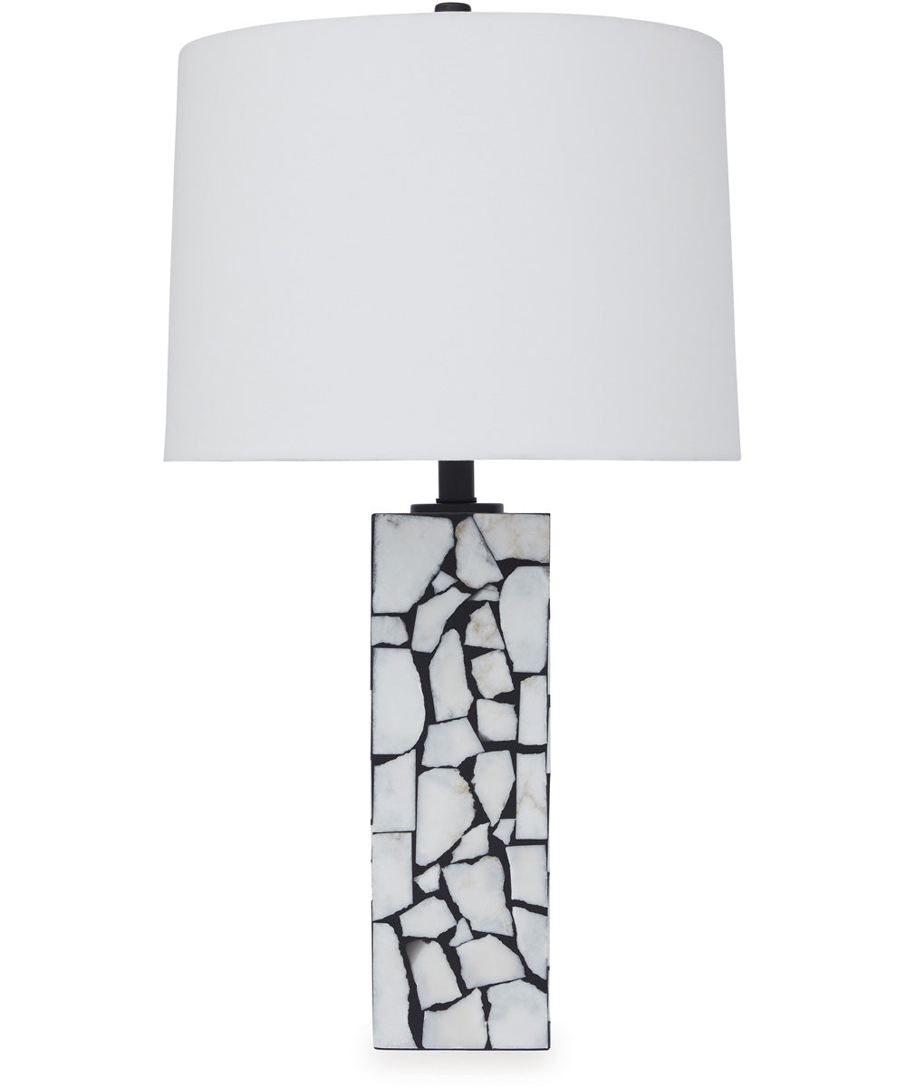 Macaria Marble Table Lamp White/Black