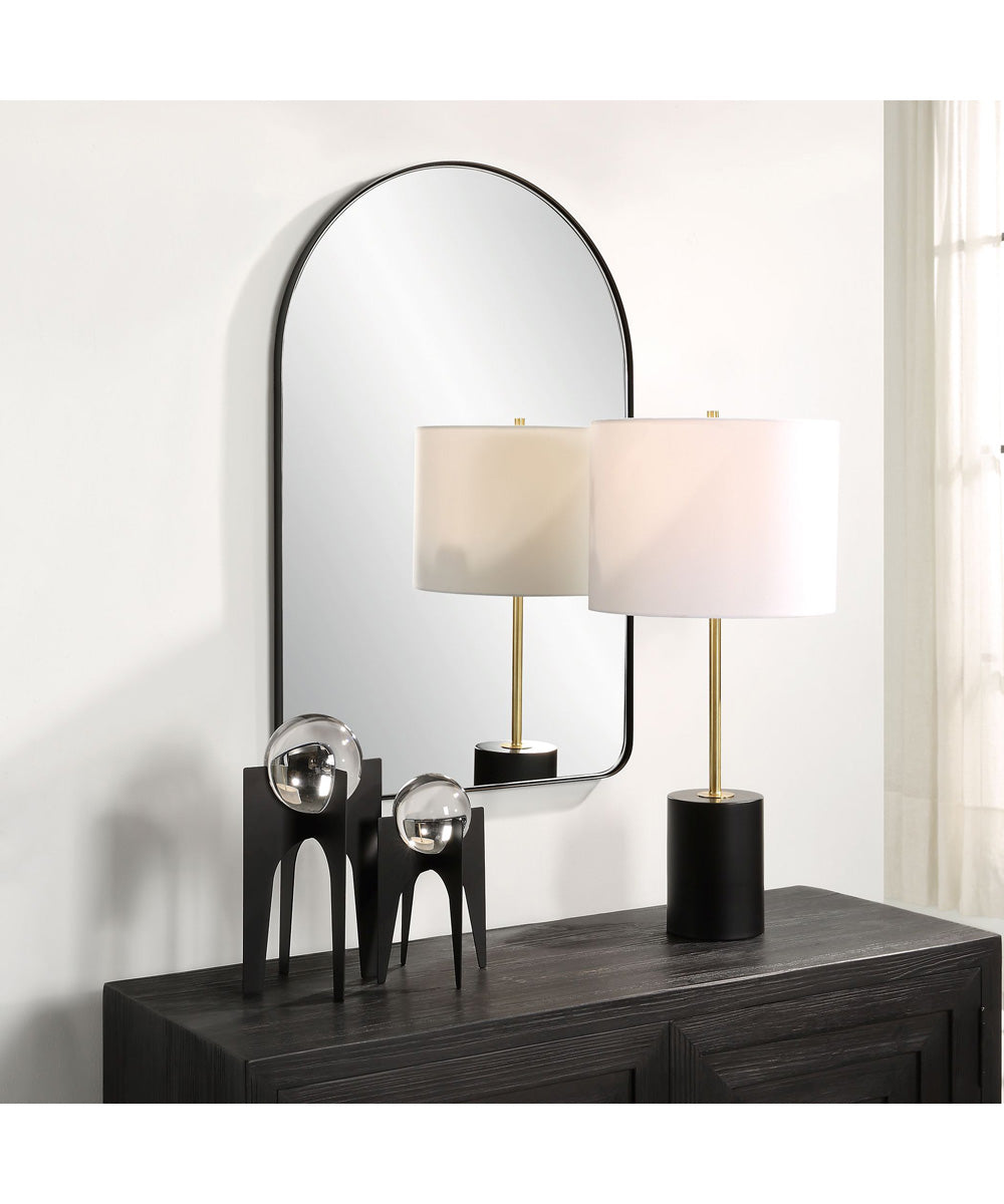 22x34" Wall Mirror in Satin Black