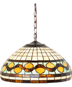 16" Wide Tiffany Acorn Pendant