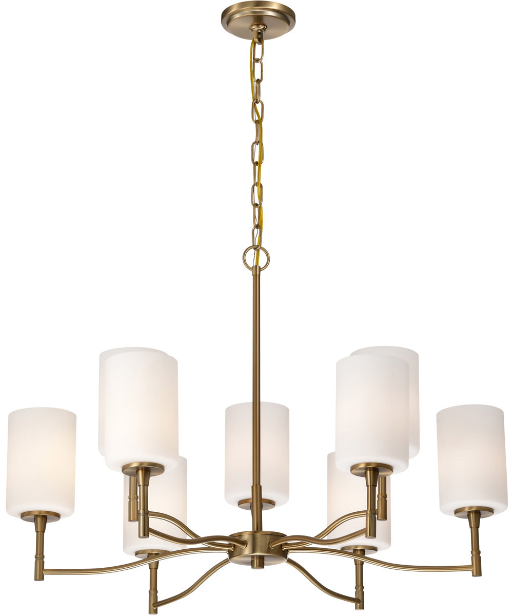 Liam 9-Light Chandelier Burnished Brass