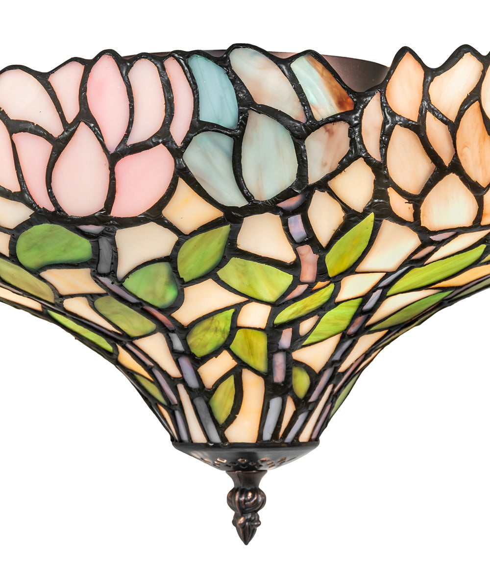 12" Wide Wisteria Flushmount