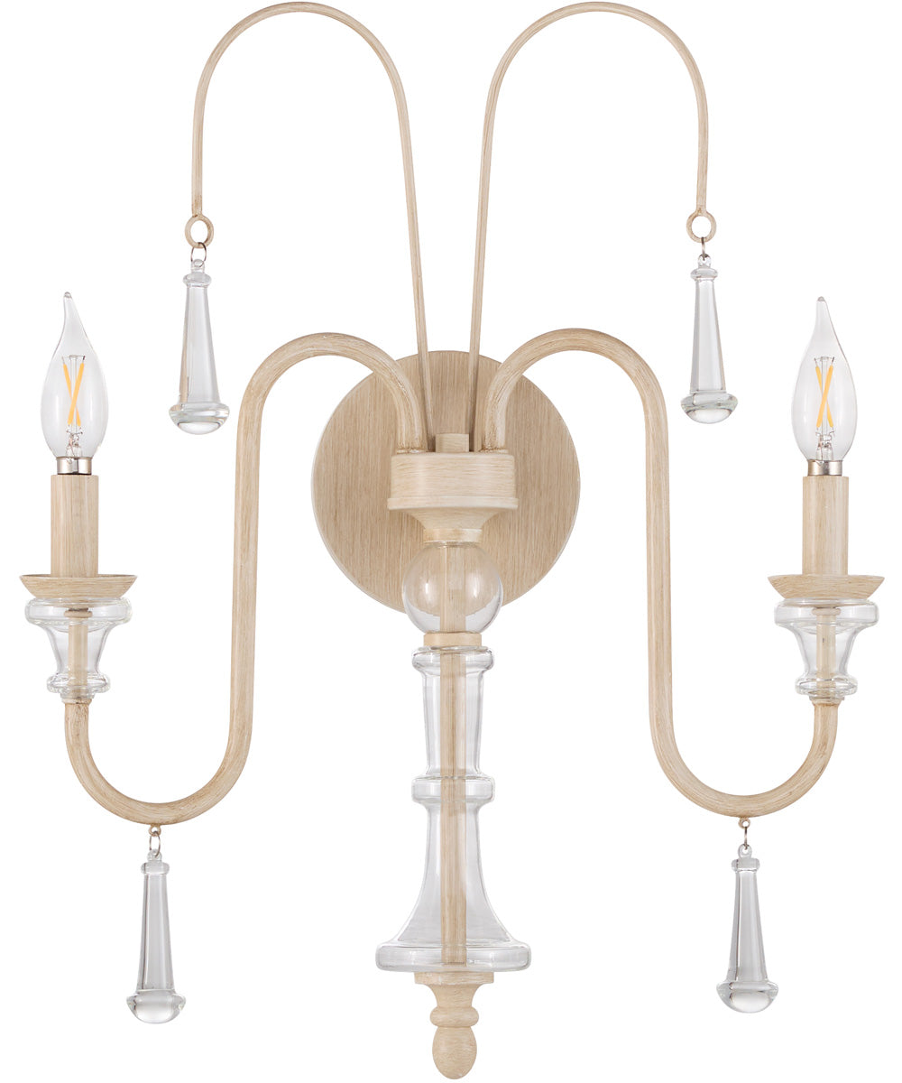 Clasica 2-light Sconce Washed Oak