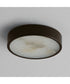 Slab 5.5 inch LED Alabaster Flush Mount Dark Bronze