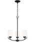 Dixon 3-Light Chandelier Matte Black
