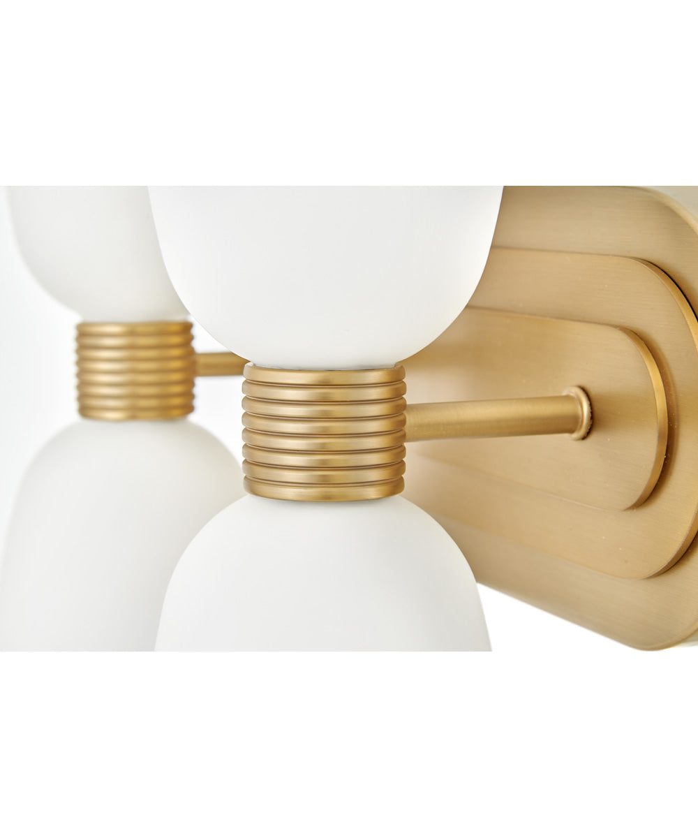 Tallulah 4-Light Small Two Light Vanity in Lacquered Brass