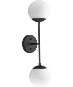 Haas 2-Light Mid-Century Modern Wall Bracket Matte Black