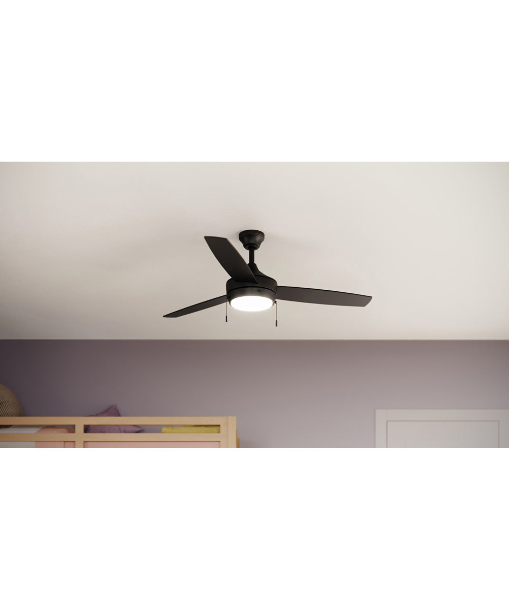 Nolyn 52 in. 3-Blade Modern LED Ceiling Fan Matte Black