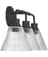 Pleated 3-Light Lighting Flat Black