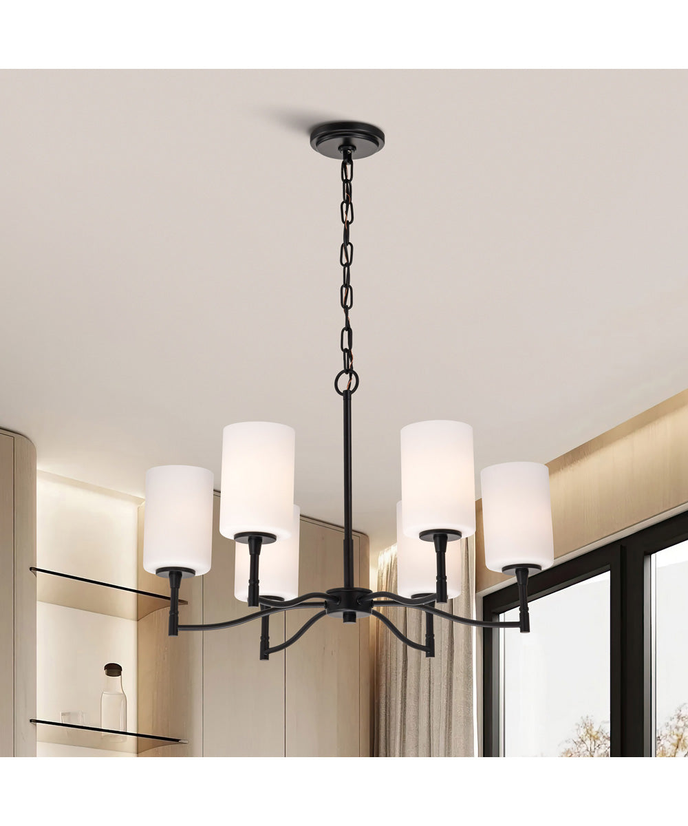 Liam 6-Light Chandelier Matte Black